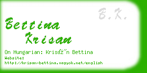 bettina krisan business card